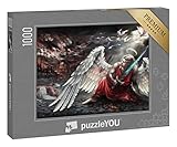 puzzleYOU: Puzzle 1000 Teile „EIN Engel mit einem Schwert, Kampf der Engel, Digitale Malerei“ – aus der Puzzle-Kollektion Fantasy