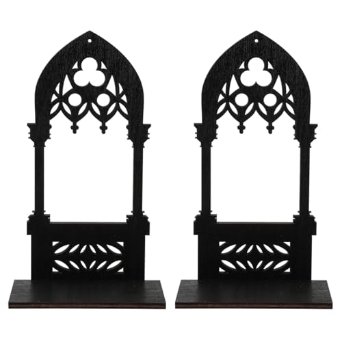 Luxshiny Gothic Candle Holder Decorative Arch Style Candle Stand 7.9 Inch Tabletop Holder for Home Church Bar and Restaurant Atmosphere