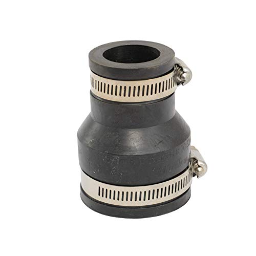 Air Aqua Flexible Gummireduzierung, Reduziermuffe, Rohrverbinder für PVC-Rohr, Flexible Muffe, Gummimuffe, Reduzierung, Manschette, Pool Verbindung, Reduzierstück (50 x 32 mm)