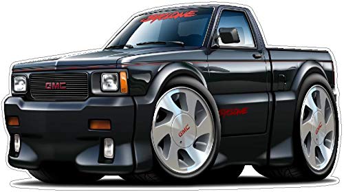 GMC Syclone 4.6 Turbo AWD - Adhesivo decorativo para pared de camión, 2.0 ft de largo, vinilo para hombre, cueva, garaje, niños, decoración de