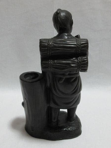 Amazon.co.jp: 二宮金次郎二宮尊徳ブロンズ銅像一輪挿し骨董品レトロ