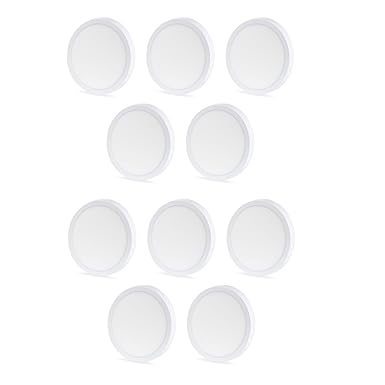 D'Mak 8 Watts LED Round Ceiling Surface Panel Light White Colour Pack of 10