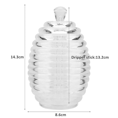Touchstone Honey Jars With Dipper For Kitchen, Unbreakable Food Grade Acrylic Material thumb #4