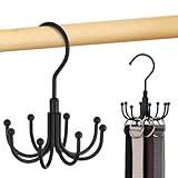 Omhomety G&uuml;rtelhalter G&uuml;rtel Aufbewahrung, Drehbarer Metall G&uuml;rtel Organizer Kann bis zu 24 G&uuml;rtel Aufnehmen, Platzsparender G&uuml;rtelaufh&auml;nger Kleiderschrank Organizer,Schwarz
