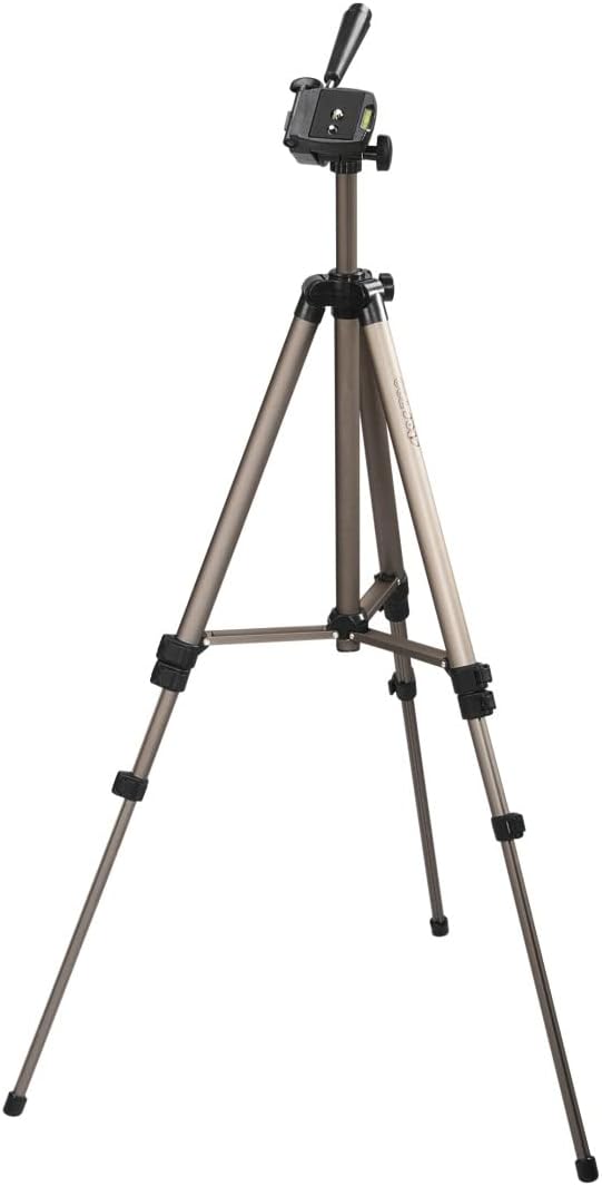 Hama Star 700 EF Digital Tripod, 3-Way 3D Head, 42.5–125 cm Height, 2.5 kg Load, Aluminium Camera Tripod with Spirit Level & Quick Locks – Champagne