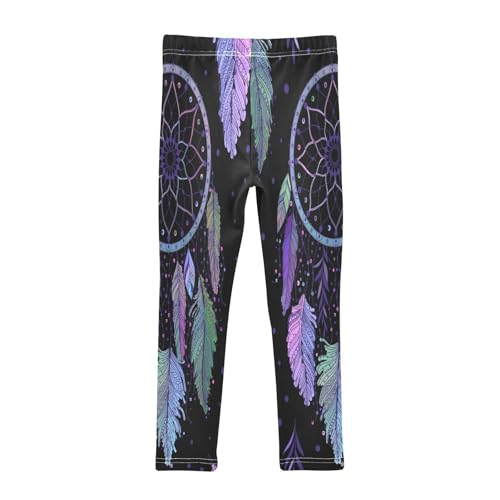 Toddler Girls Leggings Printed Yoga Pants Leggings Purple Dreamcatcher for Kids2