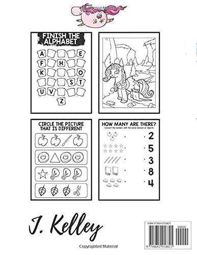 You are Cool Unicorn Handwriting Practice Colouring Activity Book: Workbook For Kids Ages 3-8 Colouring Pages Letter Tracing Maze Game Sudoku Count Word Hunt and More! image 2