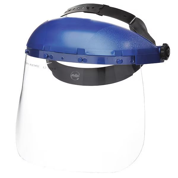 MOLLIFII FACESHIELD RATCHET BLUE CLEAR LENS 8 IN, Mfr: S39110-A