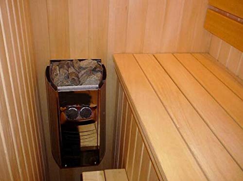 Riscaldatore per Sauna da 6/8/9 kw, riscaldatore Elettrico per Sauna con Controller Interno, Protezione da surriscaldamento, Adatto per Camera/casa/Sauna/Bagno/Doccia Spa (6KW)