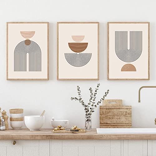 Toile géométrique bohème 70x100cm lot de 3 affiches murales abstraites sans cadre pour salon