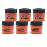 FRAM Extra Guard PH6607, 10K Mile Change Automotive Replacement Interval Spin-On Engine Oil Filters for Select Vehicle Models (6 Pack)