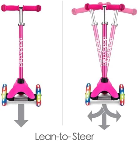 3 Wheel Scooters for Kids, Kick Scooter for Toddlers 3-6 Years Old, Boys and Girls Scooter with Light Up Wheels, Mini Scooter for Children 5