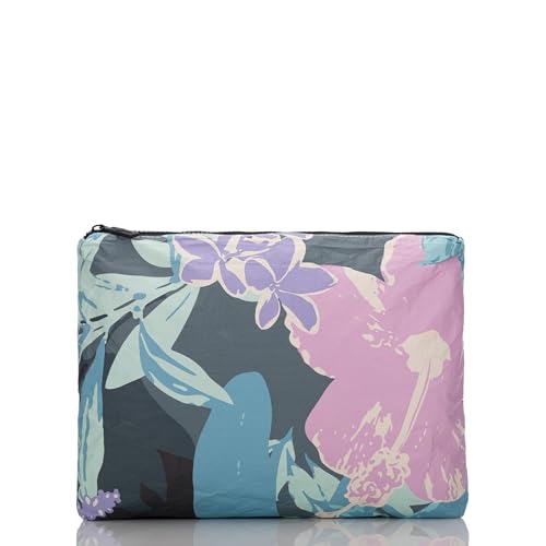 Image of ALOHA Collection Mid Pouch, Lightweight, Packable, & Splash-Proof Pouch for Travel, Makeup, Toiletries, Organization, Gym, Pool & Beach. Easy to Clean Material. (11 inch x 8.5 inch)