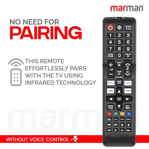 Image of marman Compatible with Samsung Tv Remote Control Suitable for UHD Full HD 4K QLED 6, 7 and 8 Series Tv Models Non Voice Command with Hotkeys - Match Key by Key with Original Remote
