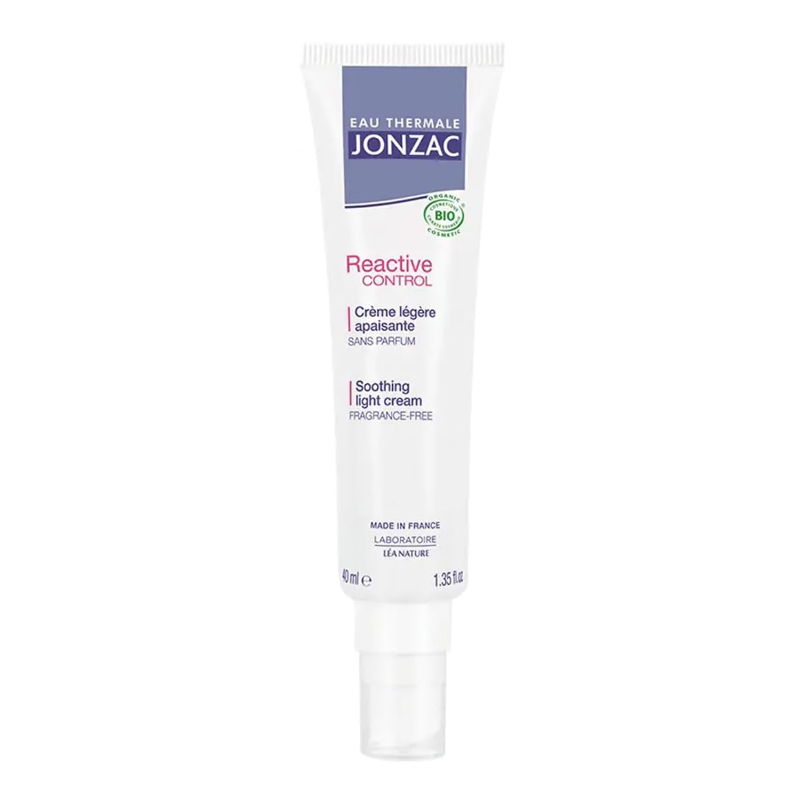 EAU THERMALE JONZAC | Reactive Control | Crème Légère Apaisante | Lot de 2x 40ml | Limite les risques de réactions cutanées | Haute tolérance | Sans parfum | 100% d'origine naturelle