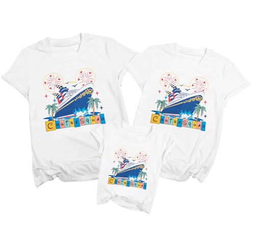 Family Cruise Shirts Family Matching Cruise Outfits Cruise Squad Shirts Magical Tshirts Summer Vacation Tops White