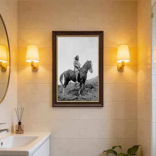 Impression sur toile Nez Perce à cheval de 20x30 cm pour décoration murale