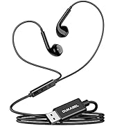 DuKabel USB In Ear Kopfhörer PC Headset mit Mikrofon und Lautstärkeregler USB Gaming Headset für ...