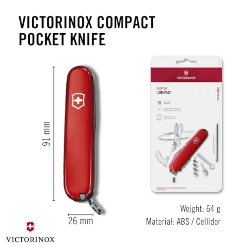 image for Victorinox Compact Swiss Army Knife, 15 Functions, Swiss Made Pocket K