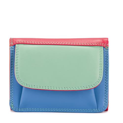 Portefeuille compact trois volets en cuir Mywalit coloris Lipstick