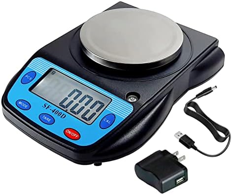 Eosphorus Ounce, Carat, and Gram Scale 0.01g Accuracy Electronic Scale Science Digital Scale Lab Balance LCD 600g Capacity - USB Charger and AC/DC Adapter Included