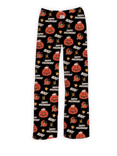 BRIEF INSANITY Lounge Pajama Pants for Men and Women | Peanuts Snoopy Halloween Fall - Soft & Silky Comfy Lightweight Pants