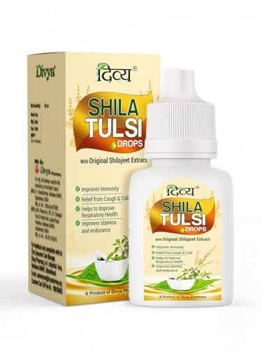 Image of Patanjali Shila Tulsi Drop, Helps boost Stamina, Pure Tulasi Ark, Natural Anti- Viral Drops with Pure Shilajeet /Shilajit Extracts for Cough Relief, Immunity Booster - 30 Ml