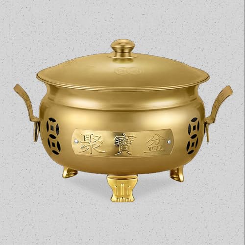 ZXDTVFGN Barril de Metal para fogatas, Jaula para Quemar, Recipiente para Quemar Papel, contenedores para Quemar Basura, barriles para incinerador Externo (Goldtongshuang, 43 x 38 cm/16,9 x
