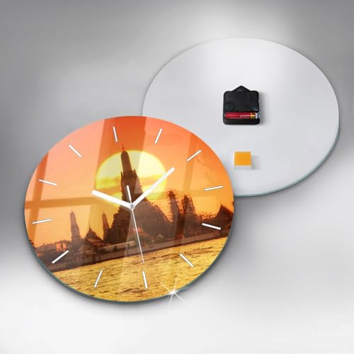 Horloge de qualité supérieure Wallfluent design élégant en verre moderne - 5