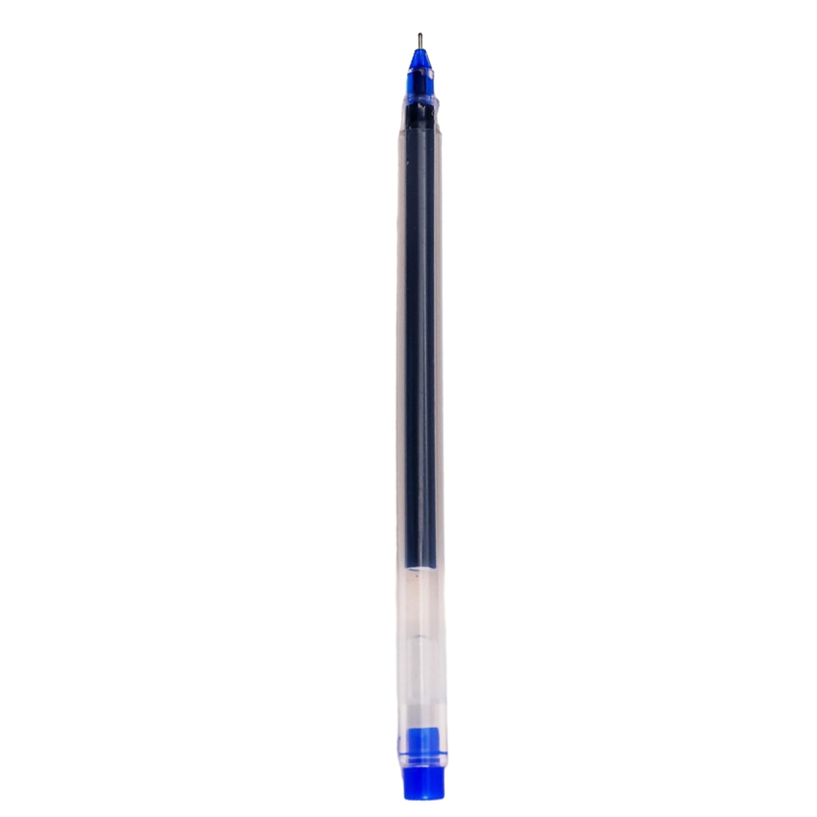 Joucien 6 Pieces of -0.5mm Simple Integrated Large Capacity Neutral Pens, Available in Black, Red, and Blue Colors-Blue-0.5mm