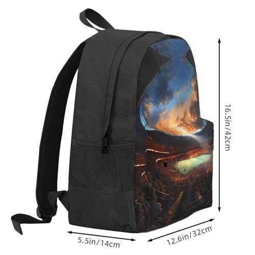 Wonderful Soccer Game Large Capacity Travel Backpack - Polyester Backpack,Multi-Functional Storage Bag3