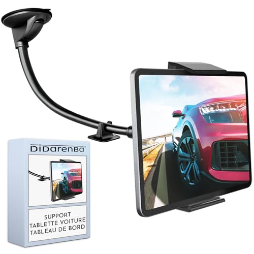 Didarenba Support Tablette Voiture Tableau de Bord Pare Brise Ventouse valable pour Tous Les Types de tablettes PC