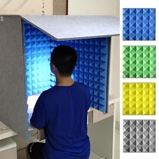 Soundproof Booth,Sound Proof Booth for Recording at Home, Podcast Singing Study Desktop Soundproof Shed, Portable Microphone Isolation Box, Table-top Privacy Partition (Color : Dark Gray)