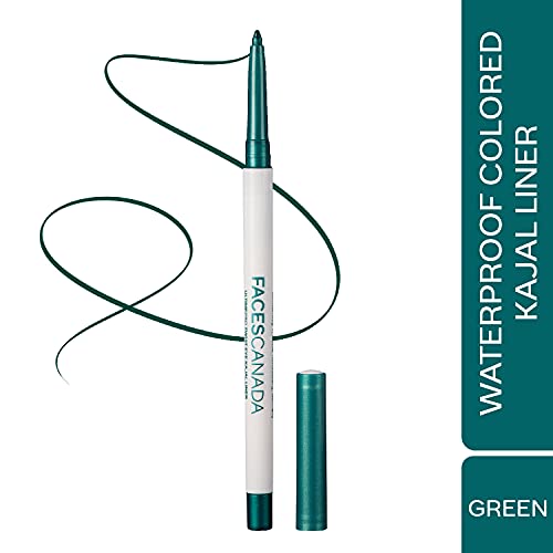 Image of FACESCANADA Ultime Pro Twist Eye Metallic Kajal Liner stick - Green,0.35G|High Impact Intense Color In 1 Stroke|24Hr Long Stay|Matte Finish|Soft Texture|Waterproof&Smudgeproof|Made With Carnauba Wax