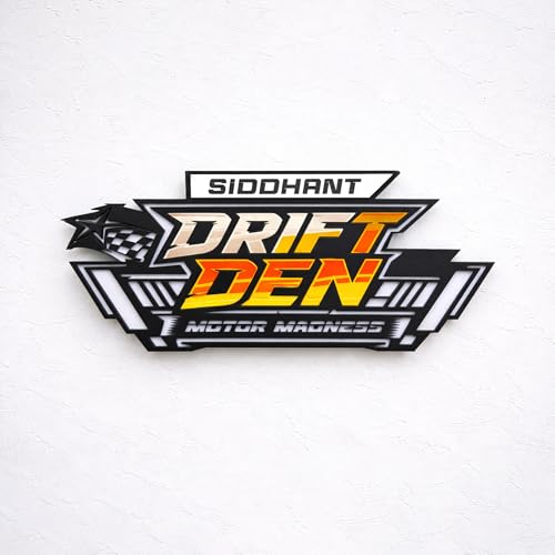 Image of 24 Slot Diecast Car Display Garage Rack for 1:64 Scale Cars | Wall Mounted Toy Car Organizer with Custom Name Plate | Wooden Display Stand for Kids Room & Collectors (Cars Not Included)