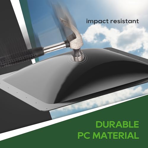 Image of RVGUARD RV Skylight Replacement, 26 inch x 26 inch Outer Dimension Skylight Fits All Standard 22 inch x 22 inch Openings, RV Skylight for Camper Trailer Fifth Wheel Truck, UV Resistant, Impact Resistant, Black