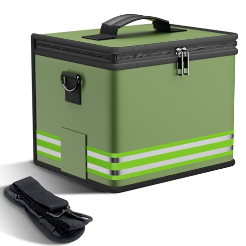 ENGPOW Lipo Safe Bag Feuerfeste,Explosionsgeschützte Akku Tasche 24x20x18cm Lipo-Akku-Aufbewahrungsbox LiPo Guard Safe Bag Schutztresortasche zum Laden und Aufbewahren mit Doppelreißverschluss