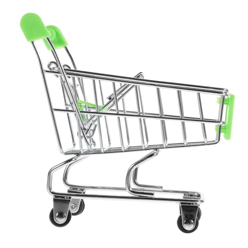 MUSISALY Mini Chariot Miniature Vert avec roulettes Jouet De Rangement De Bureau Et Organisateur Décoratif pour Maquillage Cadeau Fonctionnel pour Garçon...