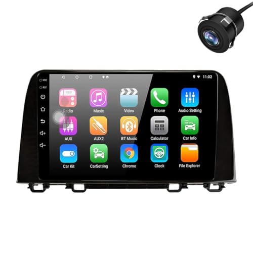 Modorwy Original 9” QLED Car Media Player with Car Play & Android Auto | Android Stereo OS 13 | 1GB+32GB | Free AHD Camera | Frame Compatible with Honda CRV 2017-2021- 1 Year Warranty