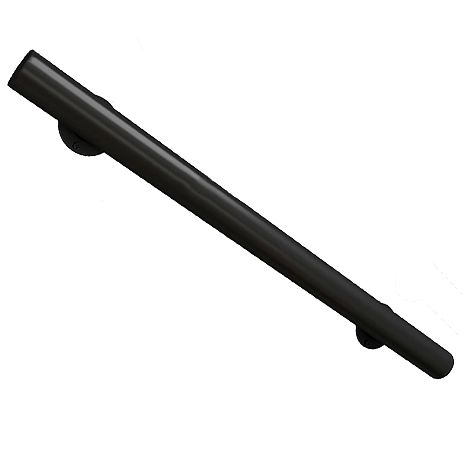 Main courante noire antidérapante pour escalier extérieur et intérieur
