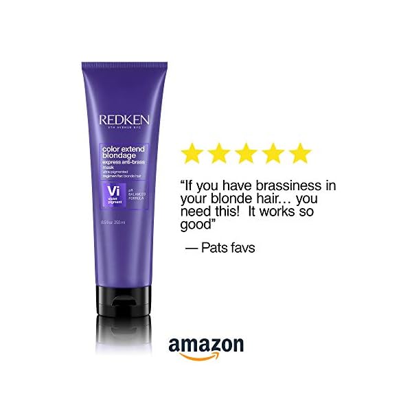 Redken Color Extend Blondage Express Anti-Brass Hair Mask | For Blonde & Highlighted Hair | Hair Toner | Ultra-Pigmented Purple Hair Mask For Blonde Hair