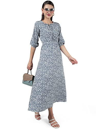 Image of AHANA Printed Crepe Maxi Dress