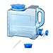 Lljsszr Camping Water Container Water Carrier Large Capacity Water Tank with Faucet Water Storage Jug for Driving Emergency Fishing, 7.5L