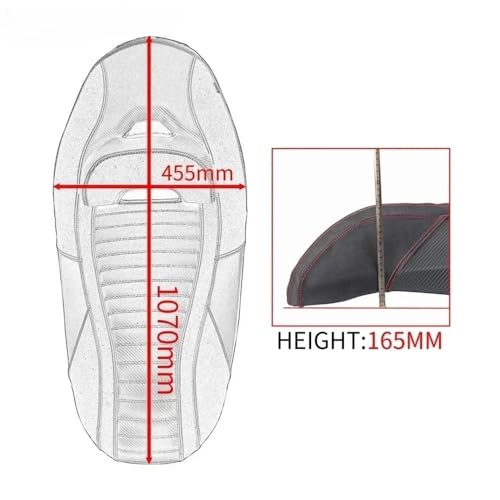 Cojín de asiento para XMAX antideslizante y ergonómico para conductor y pasajero 7