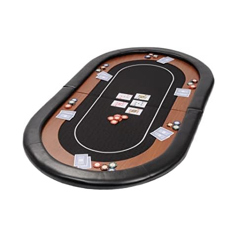 Riverboat Gaming Faltbare Pokertischauflage The Mini Champion mit Speed Cloth Pokertuch und Transporttasche - Klappbarer Pokertisch Professionell - 153cm - Schwarz Cover