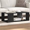 Willood Tavolino da Salotto Nero 89,5x48x30 cm in Legno Multistrato