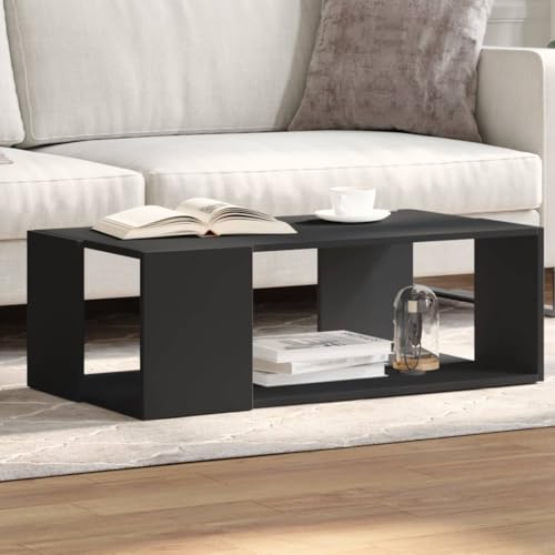 Immagine prodotto: Willood Tavolino da Salotto Nero 89,5x48x30 cm in Legno Multistrato