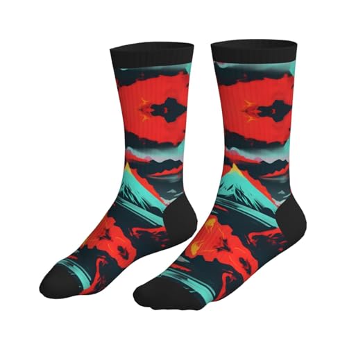 Volcano Bloom Fashion Leisure Sports Socks Are Unisex To Keep Feet Dry Suitable Various Outdoor Sports3