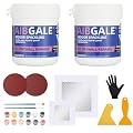Drywall Repair Kit with Gloves - 2 Pack Spackle Wall Repair and Wall Patch Repair Kit & High Strength Small/Large Wall Hole Repair, Dry Wall Patch Kits with Plaster, Scrapers, Sandpaper, and Patches
