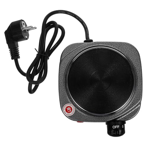 Garneck Placa Calentadora Eléctrica con Control de Perilla Superficie de Cocción de Temperatura Compatible con Olla